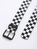 Fashion Classic Embossed Checker Belts for Women