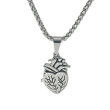 Couple's Anatomical Heart Necklace