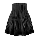 Thin Grunge Stripes Skater Skirt