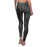 Grunge Striped Mid Rise Leggings