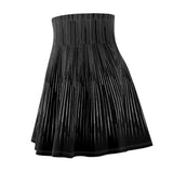 Thin Grunge Stripes Skater Skirt