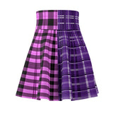 Purple Beauty Plaid Skater Skirt