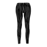 Grunge Striped Mid Rise Leggings