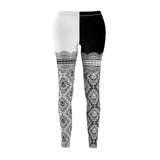 Double Dose Damask Lace Leggings For Sale - Printed Leggings | Calligoth