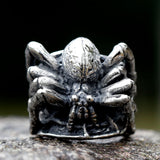 Titanium Steel Biker Spider Ring