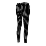 Grunge Striped Mid Rise Leggings