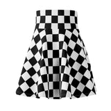 Checkmate High Waist Skater Skirt