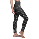 Grunge Striped Mid Rise Leggings