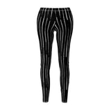 Grunge Striped Mid Rise Leggings For Sale - Printed Leggings | Calligoth