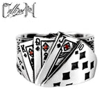 Straight Flush Poker Playing Card Rings