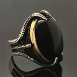 Vintage Big Black Stone Rings