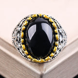 Vintage Big Black Stone Rings