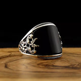 Vintage Big Black Stone Rings