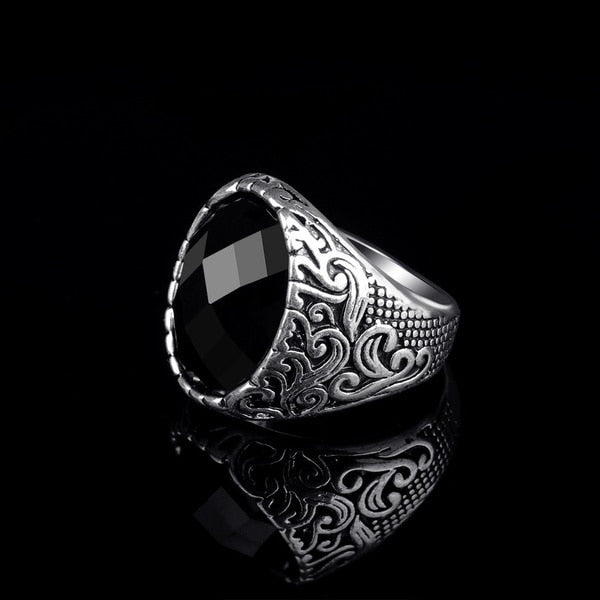Buy ZUMRUT MAKING YOU A STYLE SENSATION Silver Plated Brass Black Stone Ring  Men and Women Online at Best Prices in India - JioMart.
