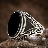 Vintage Big Black Stone Rings